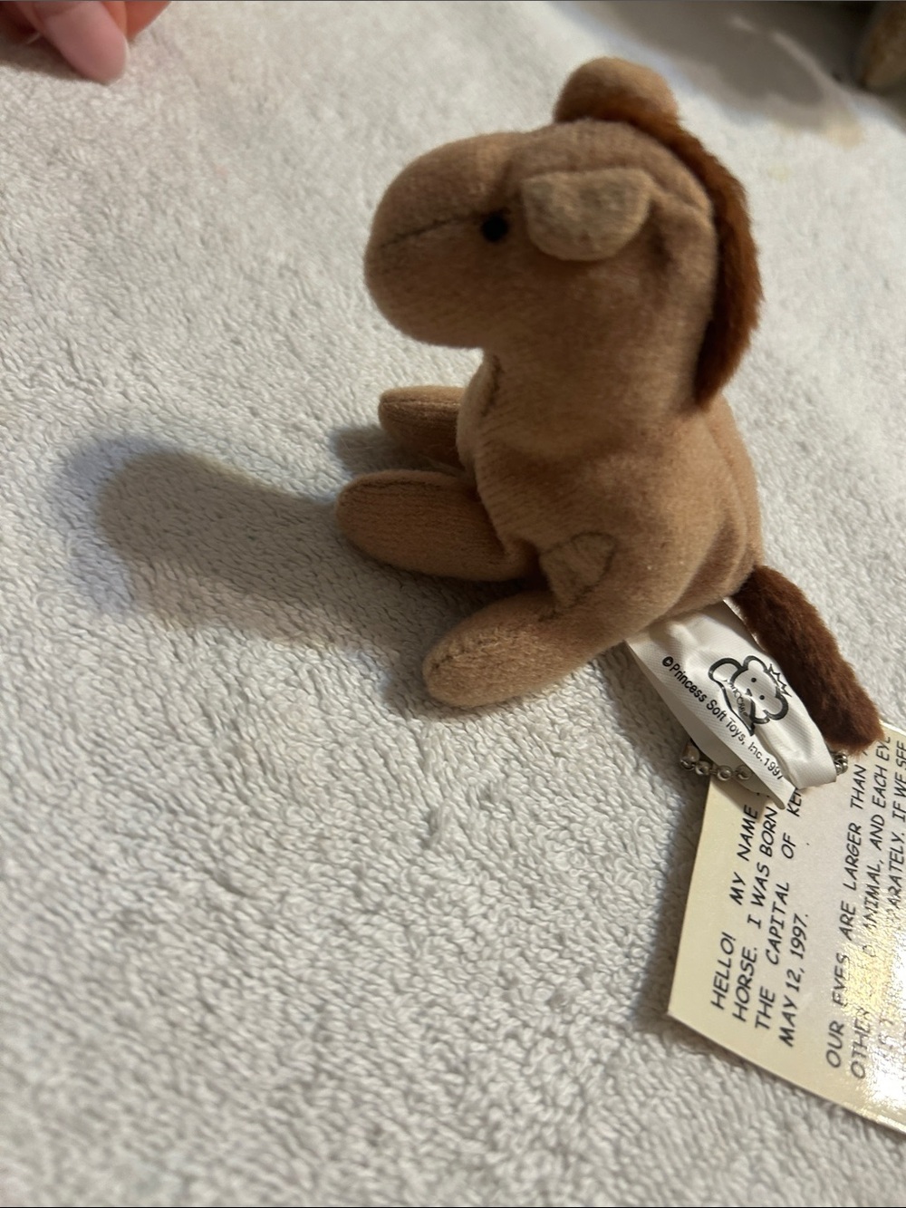 Plush Brown Horse Key Clip - Small Stuffed Toy